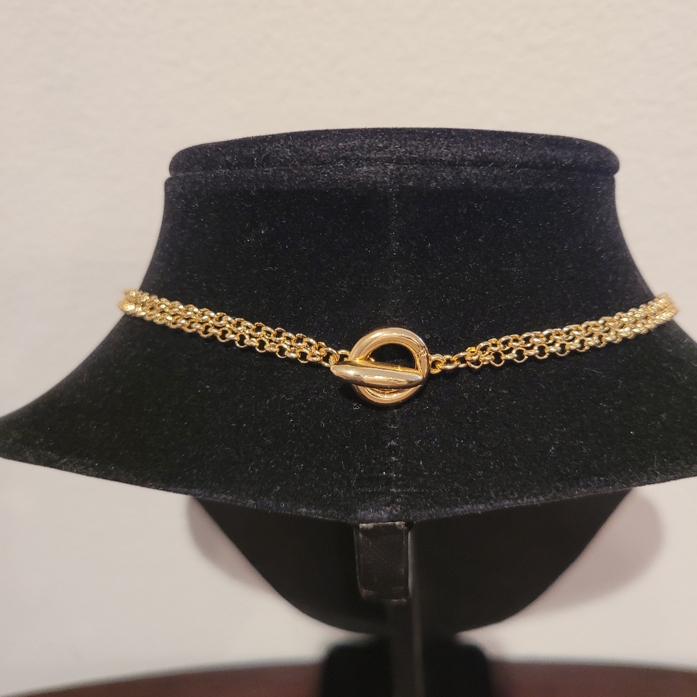 Roxanna Assoulin The Puffy Initial Necklace Initials of "L & P" Unisex New - Picture 3 of 6